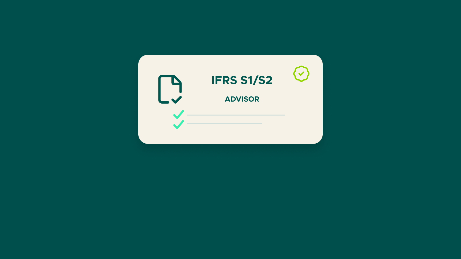 Semtrio blog cover — schematic illustration of IFRS S1/S2 and ADVISOR