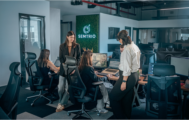 Semtrio team collaborating in the office