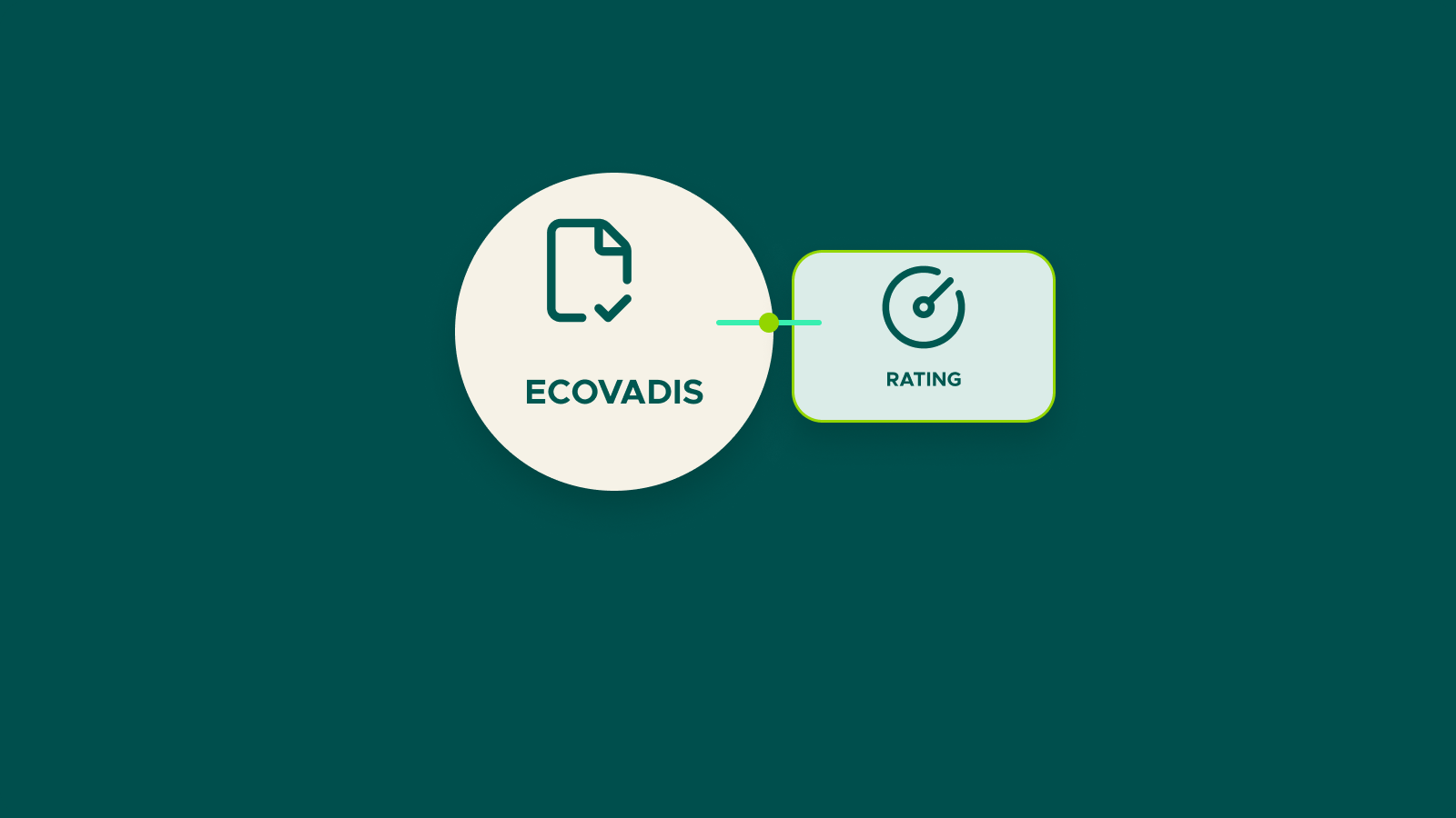 Semtrio blog cover — schematic illustration of ECOVADIS and RATING